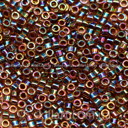 Бисер DB-87 Miyuki Delica Beads 11/0 (блестящий, радужный, коричневый)